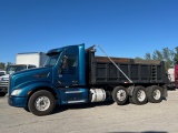 2016 PETERBILT 579 TRI AXLE DUMP TRUCK CUMMINS ISX15 450HP TURBO DIESEL AUTOMATIC TRANSMISSION