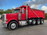 2007 PETERBILT 379 TRI AXLE J&J STEEL BODY DUMP TRUCK CATERPILLAR CAT TURBO DIESEL