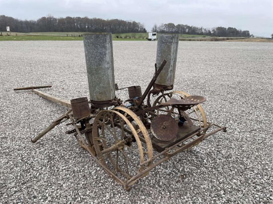 2 Row horse drawn corn planter