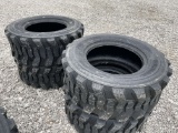 Set of 4 new SKS1 12-16.5 Skid Steer Tires