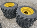 Set of 4 new 12-16.5 Skid Steer Tires on NH/JD/CAT