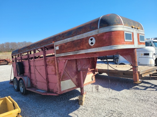 16' Red Cattle Trailer