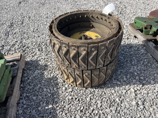 Set of 2 Small steel wheel tires