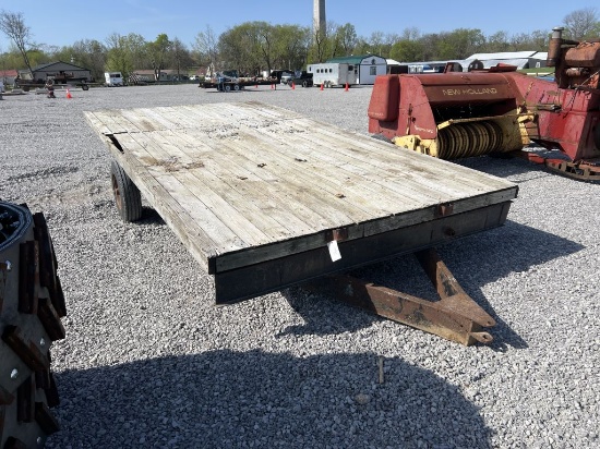 15’ single axle flatbed trailer