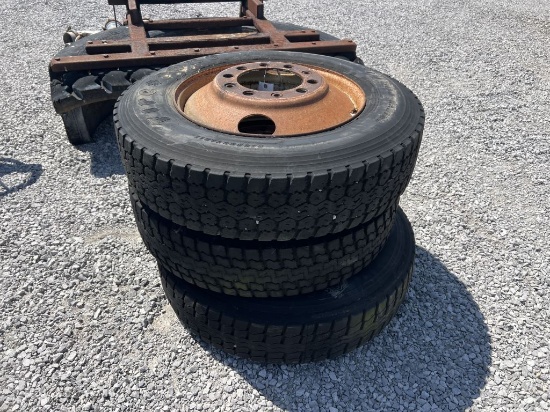 Set of 3  10 lug wheels with Firestone 285/75R