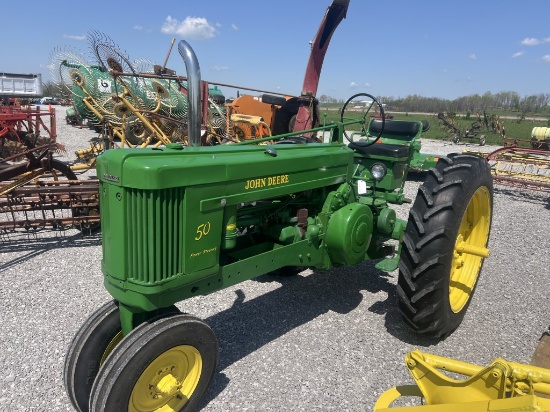 1956 John Deere 50. Tires are new seller says
