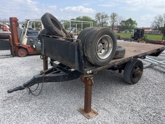 Truck bed trailer with axle And wheels