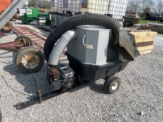 Grass clippings buggy with engine seller says works good just no longer needed