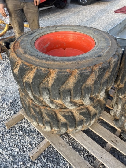 Set of 2 Bobcat skid steer wheels
