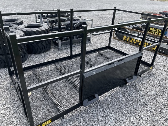 (NEW) JMR 48x96 work basket with pallet fork and