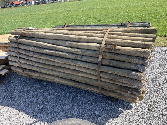 Bundle of 3'' 7’ wood post approx 100x