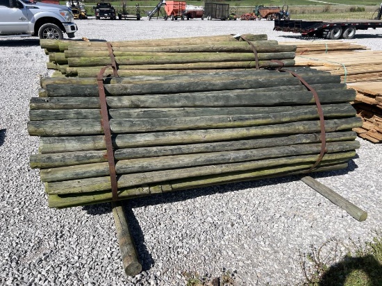 Bundle of 3'' x 7’ wood posts approx 100x