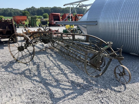 Horse drawn hay rake