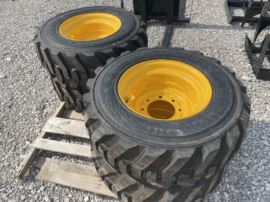 New set of 12-15.5 JD/CAT/New Holland Wheels