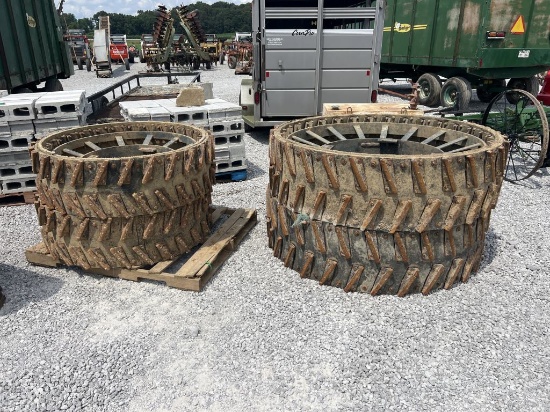 Set of 4 belting wheels