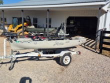 2019 Hobie Mirage Pro Angler 12 with XI3 Motor Guide Foot Control Trolling Motor with title.