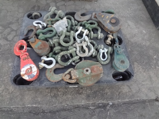 Pallet of Clevis/Snatch Blocks