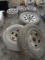 Late Model Ford 8 Lug Wheels , 4 aluminum ,1 w/ Tire, 2 Steel Spares w/tire
