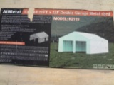 22'x23' Unused AllMetal Double Garage Shed Model k2119