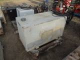 White Steel Fuel Tank on Skid w/ Pump
