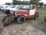 1984 Jeep CJ7 Ready To Go Hunting w/ Set Of Solid Filled Tires
