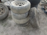5 Misc Tires w/ wheels and without