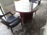 Glass Top Table w/ 2 Chairs