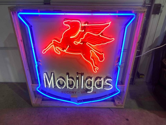 Mobil Gas SSP NEON 1955