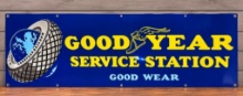 Vintage Goodyear Service Station Advertising Sign 60x22