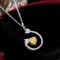 14k Gold 0.5 Ct Natural Color Diamond Necklace