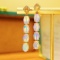 14k Gold 3.41 Ctw Natural Opal & Diamond Earrings