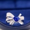 14k Gold 2.53 Ctw Natural Sapphire & Diamond Ring