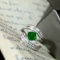 14k Gold 1.41 Ctw Vivid Green Natural Emerald & Diamond Ring