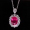 14k Gold 3.85 Ct Natural Tourmaline & Diamond Pendant( Without Chain )