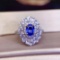 14k Gold 2.56 Ctw Natural Sapphire & Sapphire Ring