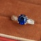 14k Gold 3.30 Ctw Natural Sapphire & Diamond Ring