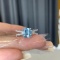 14k Gold 1.93 Ctw Natural Aquamarine & Diamond Ring