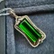 14k Gold 6.78 Ctw Natural Tourmaline & Diamond Pendant( Without Chain )