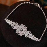 14k Gold 1 Ct Natural H Diamond Bracelet