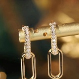 14k Gold 0.46 Ct Natural H Diamond Earrings