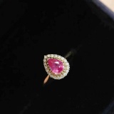 14k Gold 1.27 Ctw Natural Sapphire & Diamond Ring