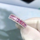 14k Gold 1.53 Ctw Natural Padparadscha Sapphire & Diamond Ring