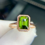 14k Gold 2.1 Ct Natural Tourmaline & Diamond Ring