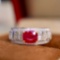 14k Gold 1.78 Ctw Natural Ruby & Diamond Ring