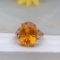 14k Gold 9.70 Ct Natural Citrine & Diamond Ring