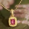 14k Gold 0.34 Ct Natural Spinel Pendant( Without Chain )