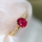 14k Gold 0.88 Ctw Natural Tourmaline & Diamond Ring