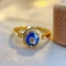 14k Gold 1.00 Ct Natural Sapphire & Diamond Ring