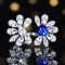 14k Gold 0.95 Ctw Natural Sapphire & Diamond Ring