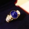 14k Gold 6.01 Ctw Natural Sapphire & Diamond Ring